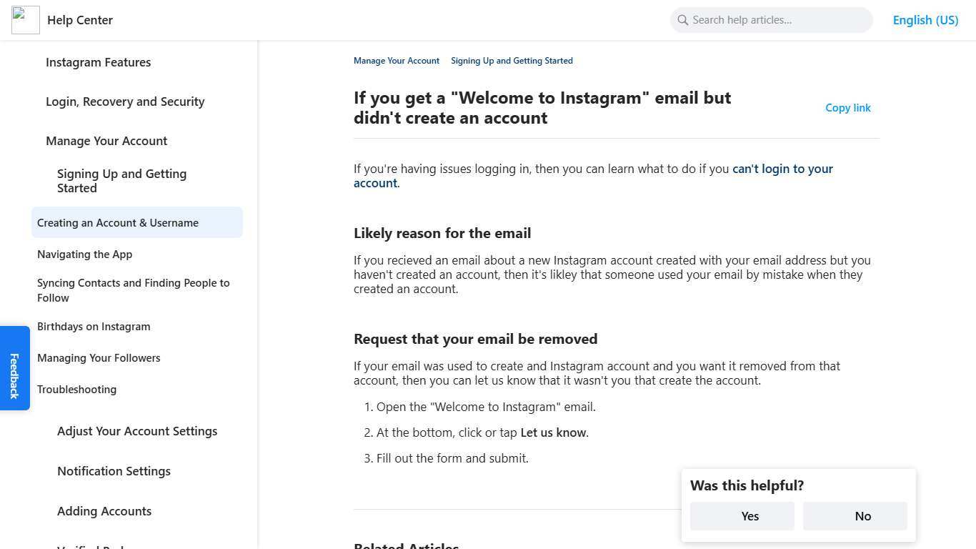 If you get a "Welcome to Instagram" email but didn't create an account Instagram Help Center